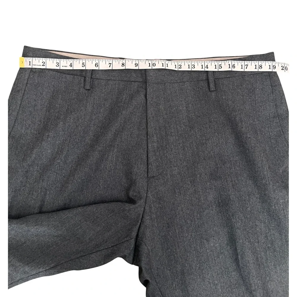 Banana Republic Mens 38x34 Tailored Slim Fit 100% Wool Dress Pants Charcoal Gray